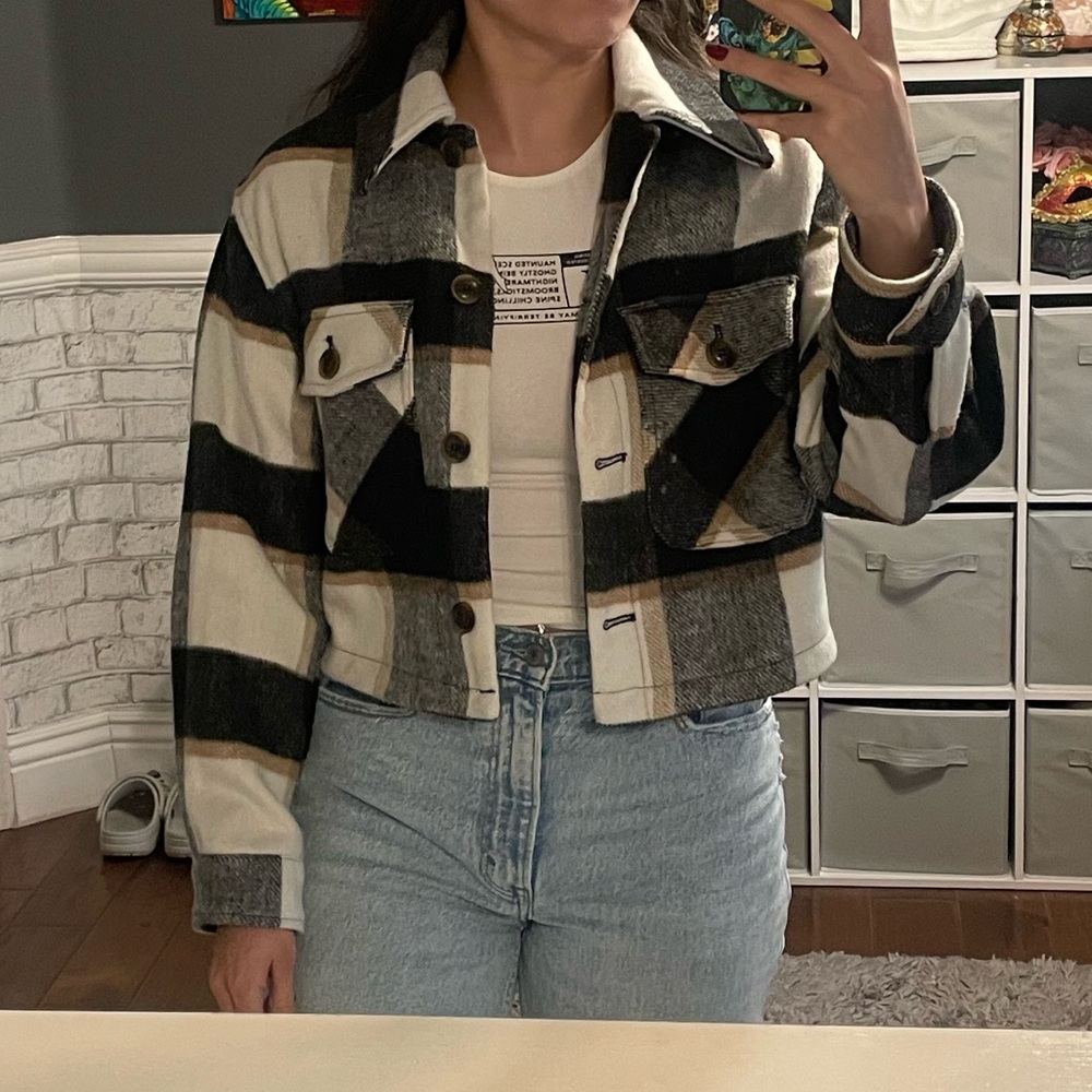 Warm flannel shacket/ jacket